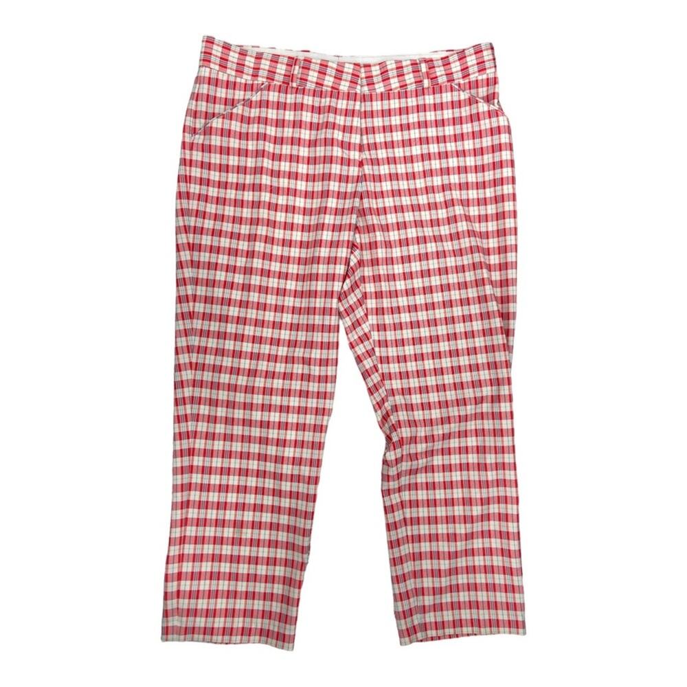 Peter Millar Womens Golf Pants Cropped Checkered Plaid Size 10